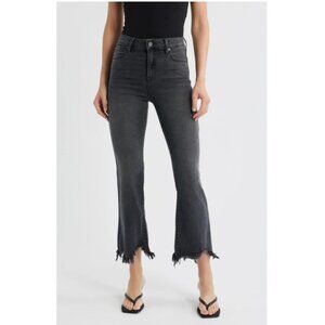 Hidden Jeans Denim Fray Hem Crop Flare Jeans Womens Sz 27